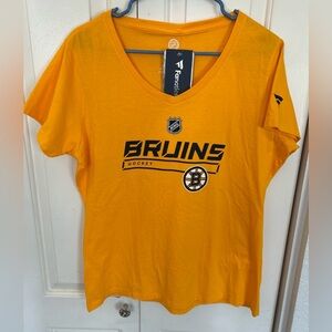 Boston Bruins Fanatics NHL Womens Team Shirt New With Tags Size Large